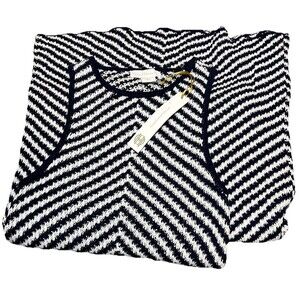 COPY - House of Harlow 1960 Dark Navy Blue/White Chevron Sleeveless Dress, NWT …